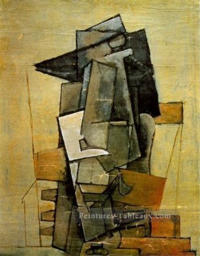 Pablo Picasso œuvres - Man assis 3 1915 cubism Pablo Picasso